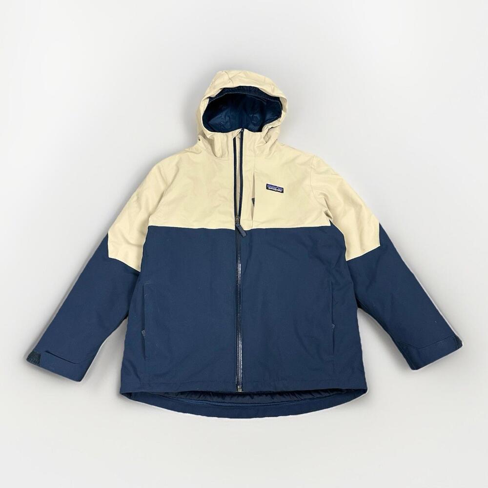 Patagonia Kids 4-in-1 Everyday H2N0 Jacket Navy Hooded Zip Up Fleece Kids Large